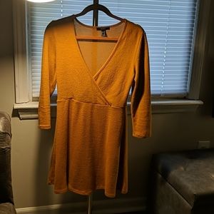 Forever 21 mustard mini dress